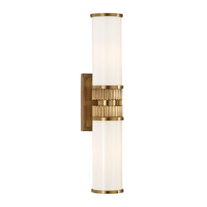 Harper 2 Light 5.25 inch Aged Brass Bath and Vanity Wall Light