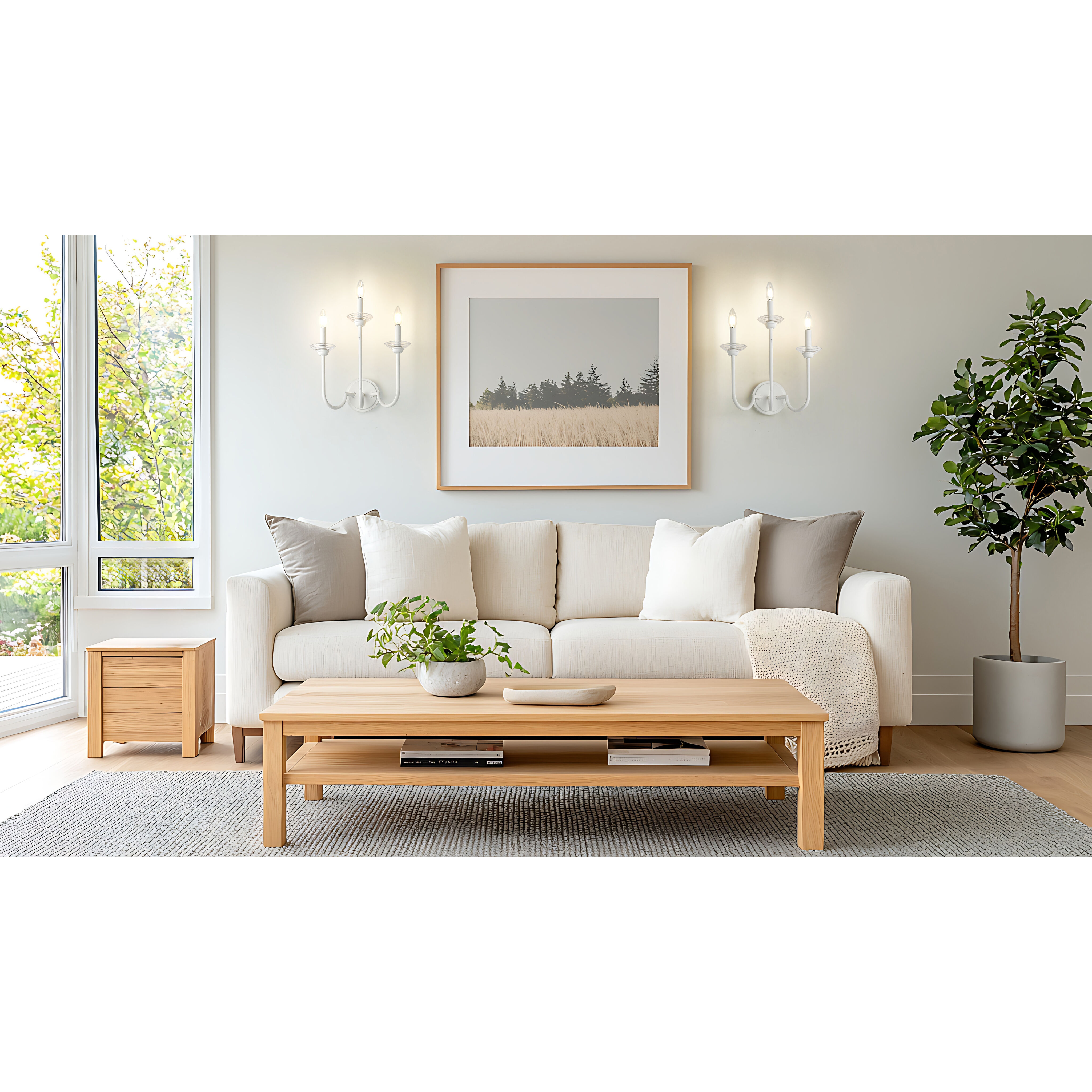 Allistair Wall Sconce Wall Light in Tundra White