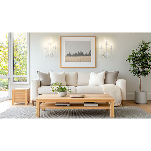 Allistair Wall Sconce Wall Light in Textured White