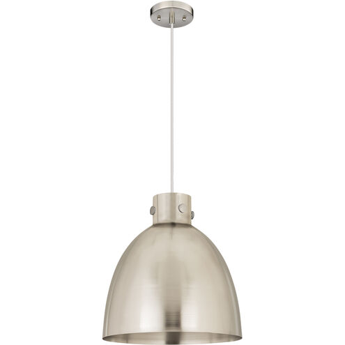 Newton Bell 1 Light 14 inch Satin Nickel Cord Hung Pendant Ceiling Light