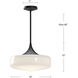 Alora Mood Lincoln Pendant Ceiling Light in Matte Black