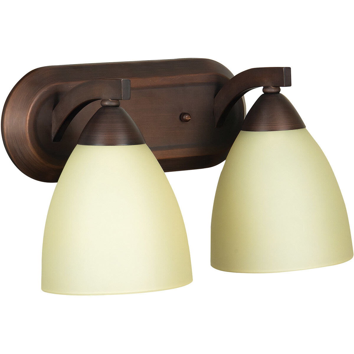 Almeda 2 Light 13.25 inch Old Bronze Vanity Light Wall Light in Creamy Frosted Glass