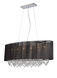 Beverly Dr. 6 Light 39.5 inch Black Silk String Dual Mount Ceiling Light, Convertible to Hanging
