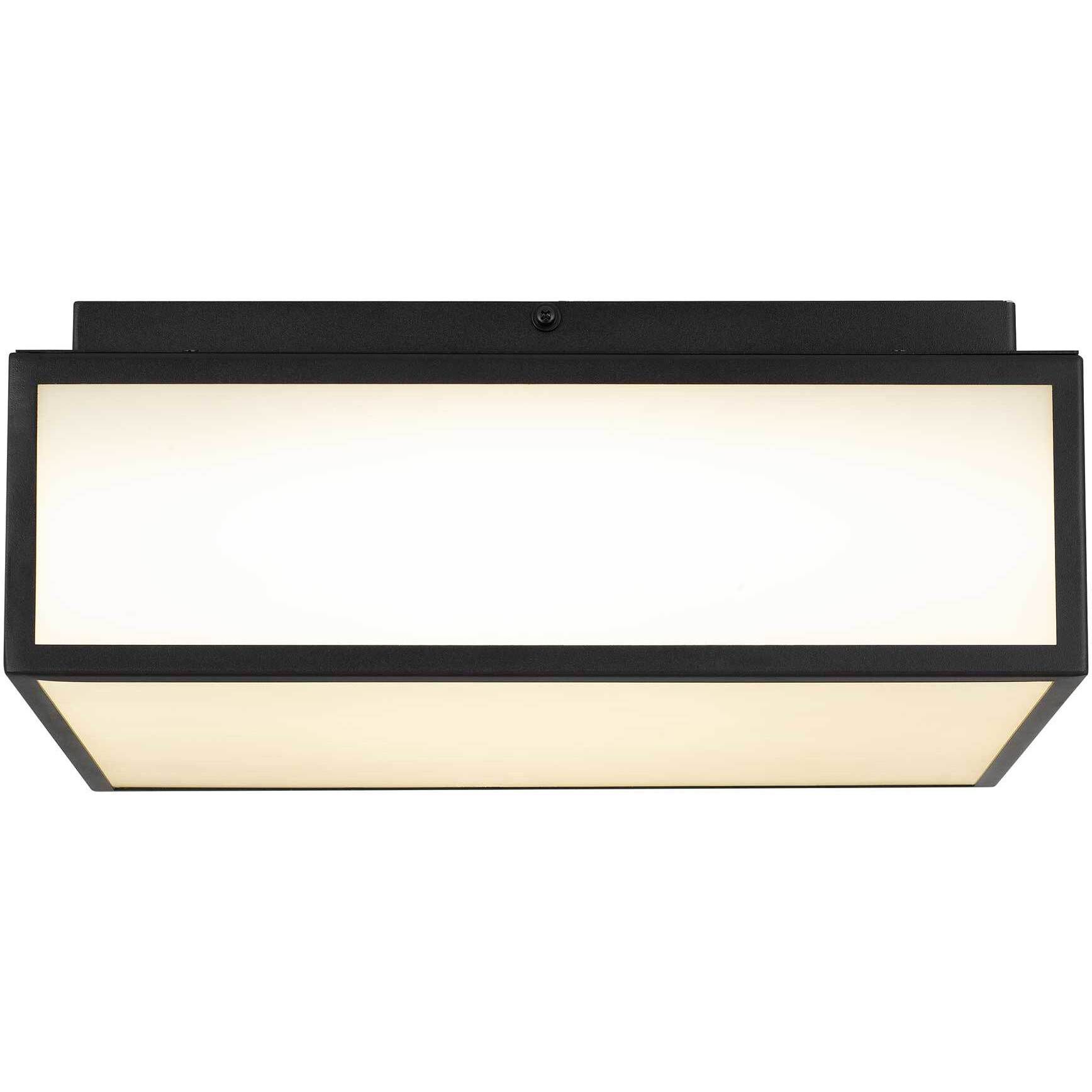 Panel Square LED 14 inch Sand Black Outdoor Flush Mount