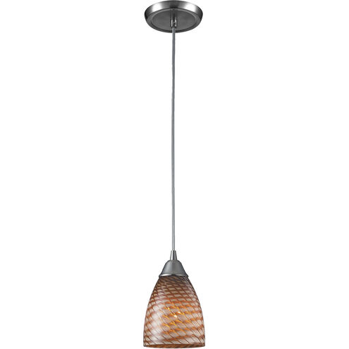 Arco Baleno LED 5 inch Satin Nickel Mini Pendant Ceiling Light in Cocoa