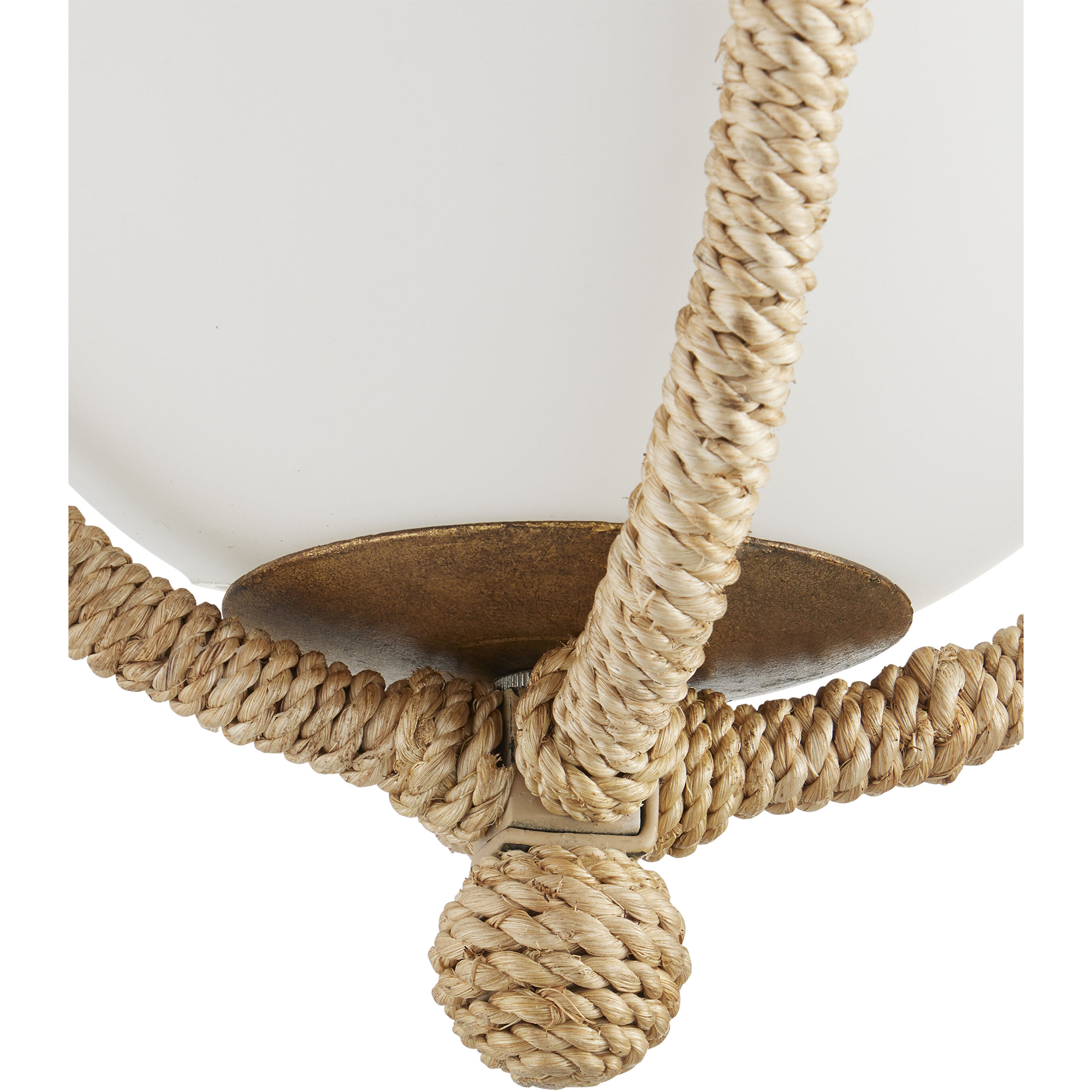 Passageway 1 Light 7.5 inch Natural and Dorado Gold and Frosted White Pendant Ceiling Light