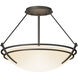 Presidio Tryne 2 Light 16.4 inch Natural Iron Semi-Flush Ceiling Light in Opal