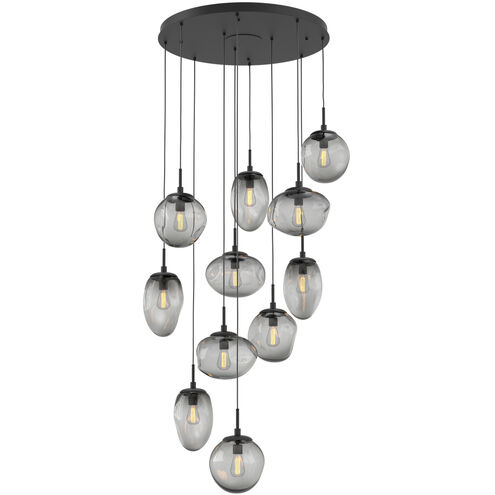 Cosmos Incandescent 11 Light 37.8 inch Matte Black Chandelier Ceiling Light, Round Multi-Port