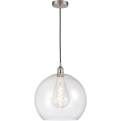 Edison Athens LED 14 inch Brushed Satin Nickel Pendant Ceiling Light