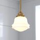 Huntley LED 6.25 inch Natural Brass Mini Pendant Ceiling Light