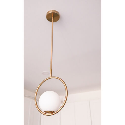 Adrienna 1 Light 10 inch Aged Brass Pendant Ceiling Light