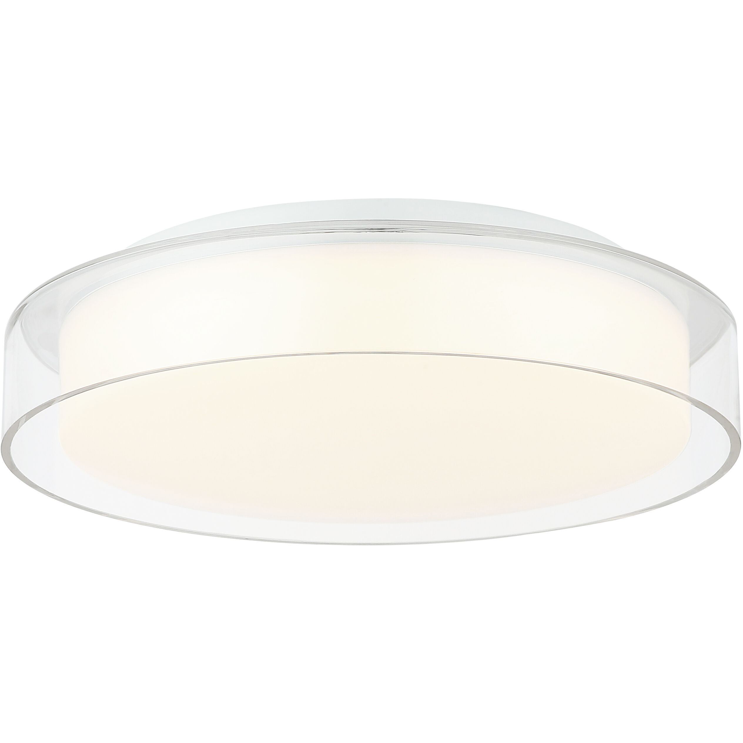 Callum LED 14 inch White and Clear Flush Mount Ceiling Light