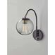 Edie 5 inch Dark Bronze / Brass Accents Wall Lamp Wall Light