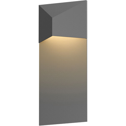 Triform LED 13 inch Textured Gray Indoor-Outdoor Sconce, Inside-Out