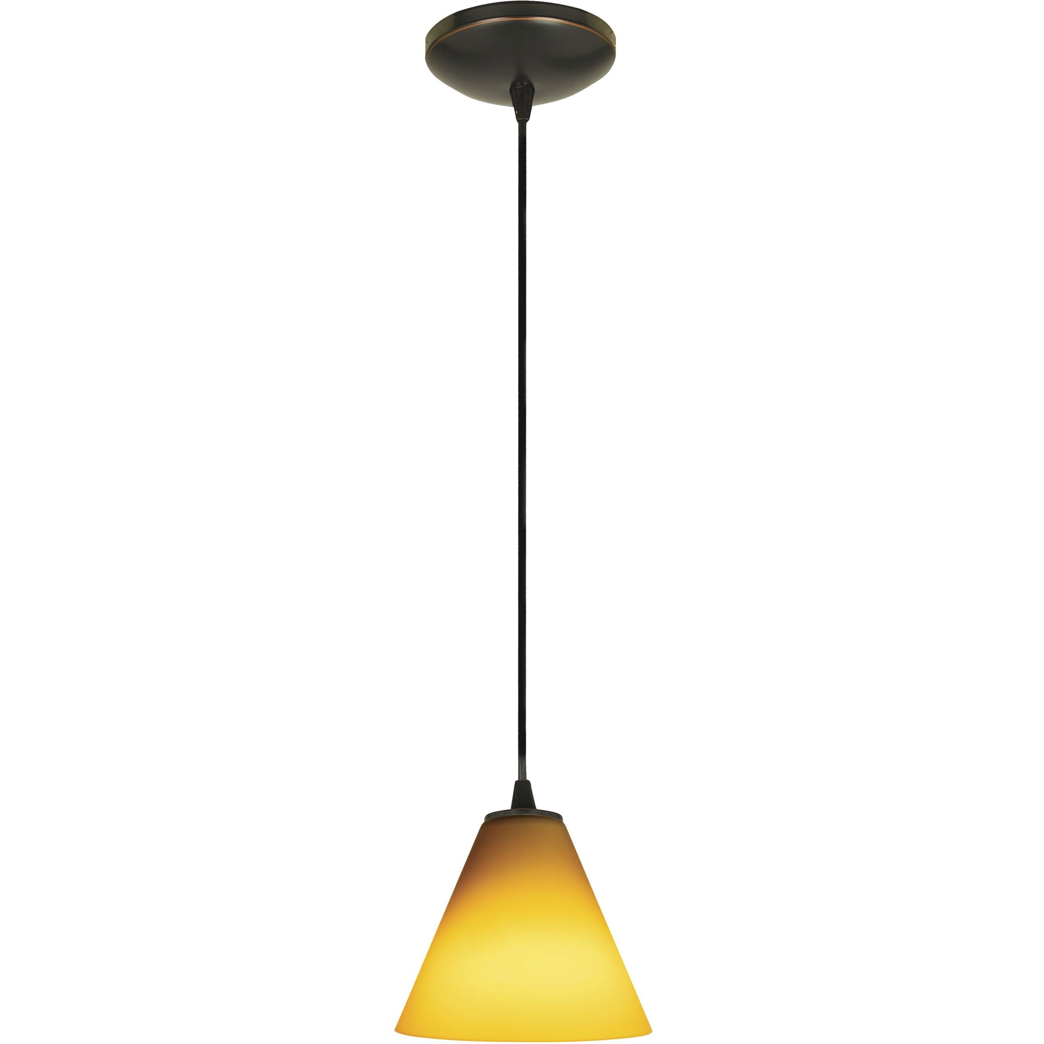 Martini LED 7 inch Oil Rubbed Bronze Pendant Ceiling Light in Amber