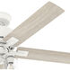 Techne 52 inch Matte White with Light Oak/Fresh White Blades Ceiling Fan