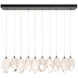 Chrysalis 10 Light 9.8 inch Natural Iron Pendant Ceiling Light in White Crystal, Large