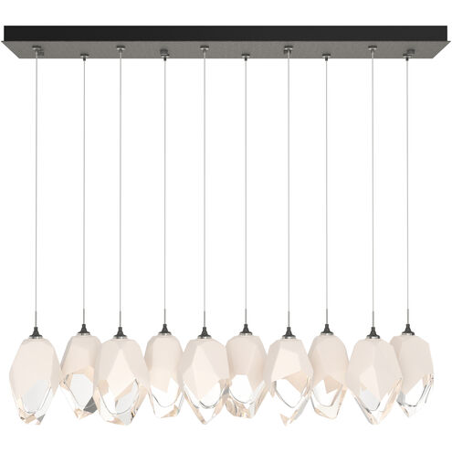 Chrysalis 10 Light 9.8 inch Natural Iron Pendant Ceiling Light in White Crystal, Large