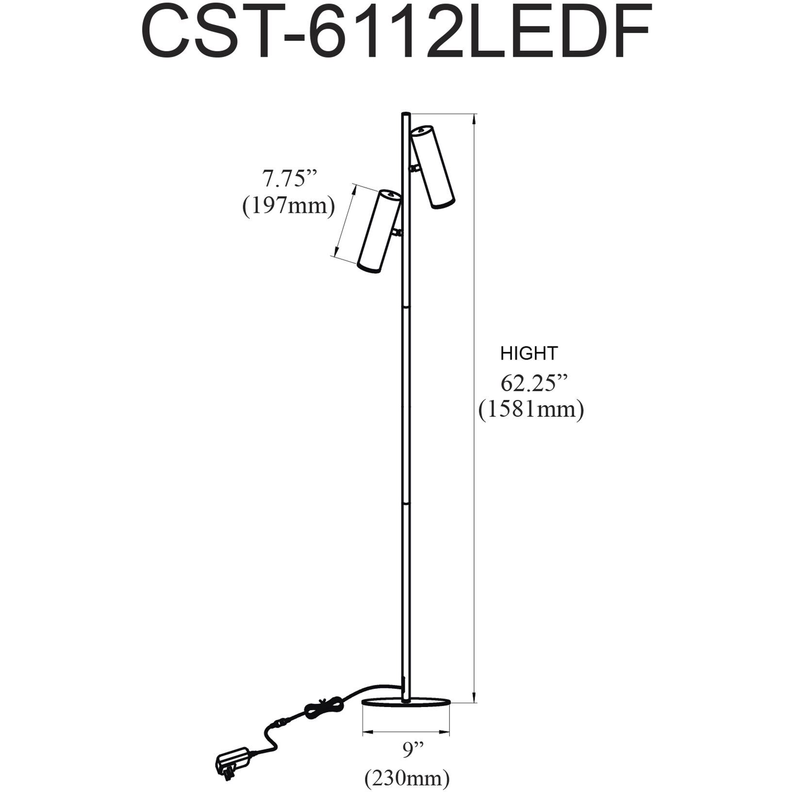 Constance 62.25 inch 6.00 watt Aged Brass Task Floor Lamp Portable Light