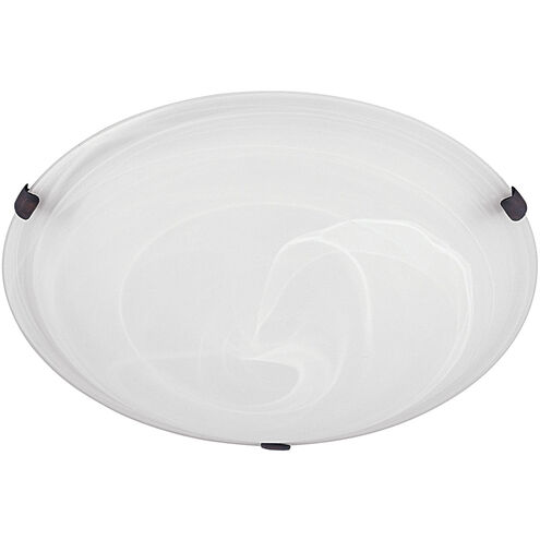 Alan 3 Light 16 inch Multiple Finishes Flush Mount Ceiling Light in White Faux Alabaster