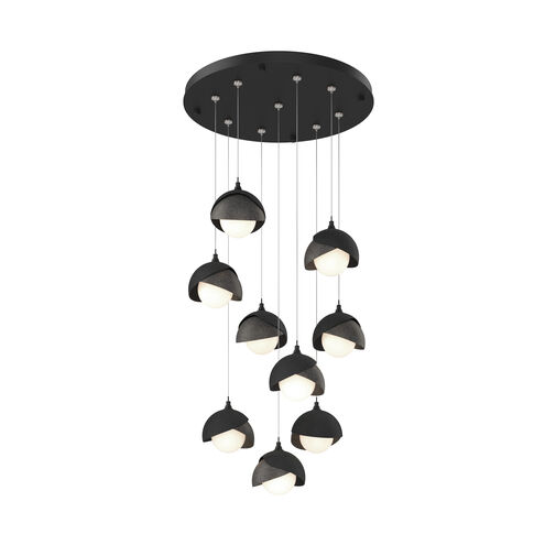 Brooklyn 9 Light 20.5 inch Black and Natural Iron Pendant Ceiling Light in Black/Natural Iron, Round