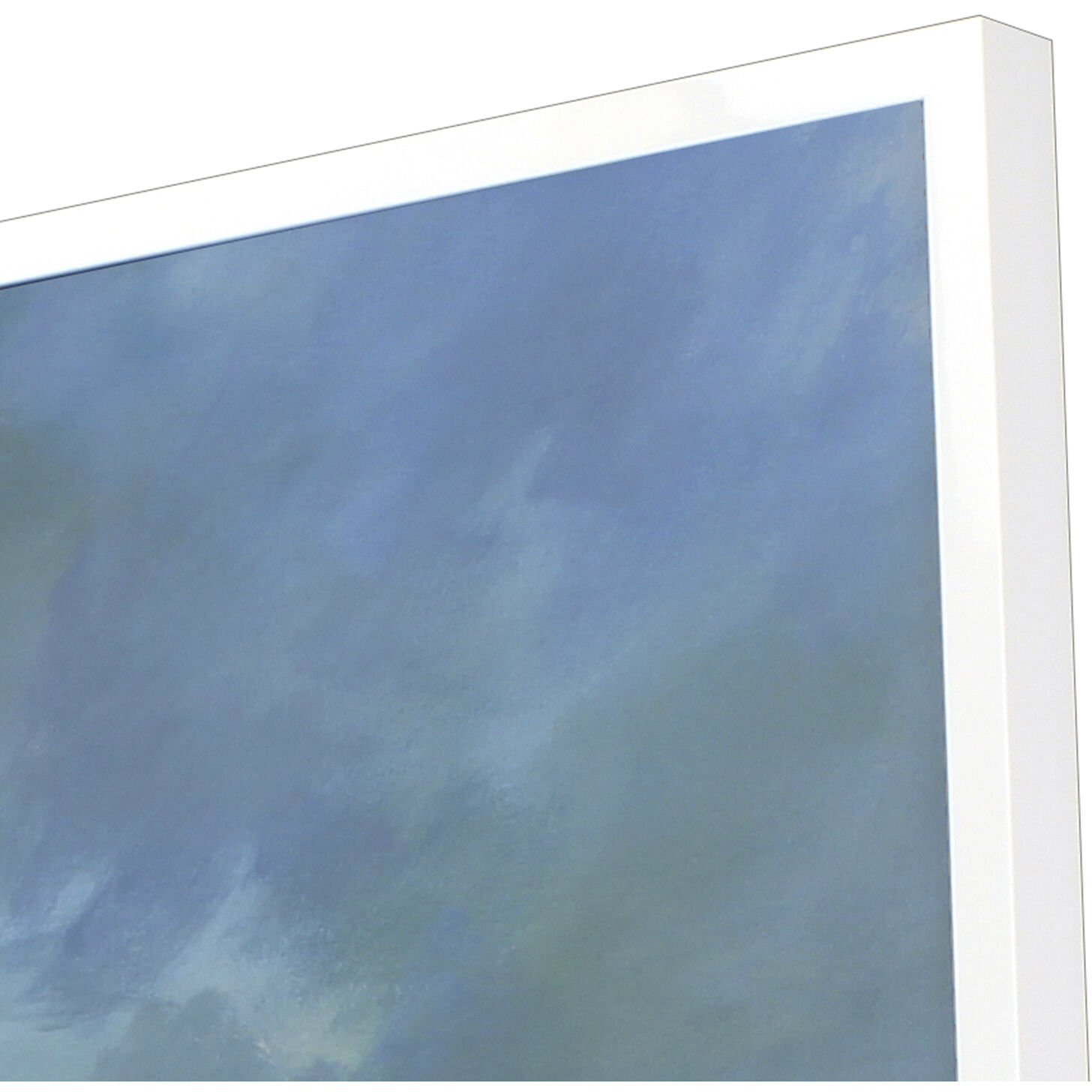 Wetland Blue and Green and White Framed Art