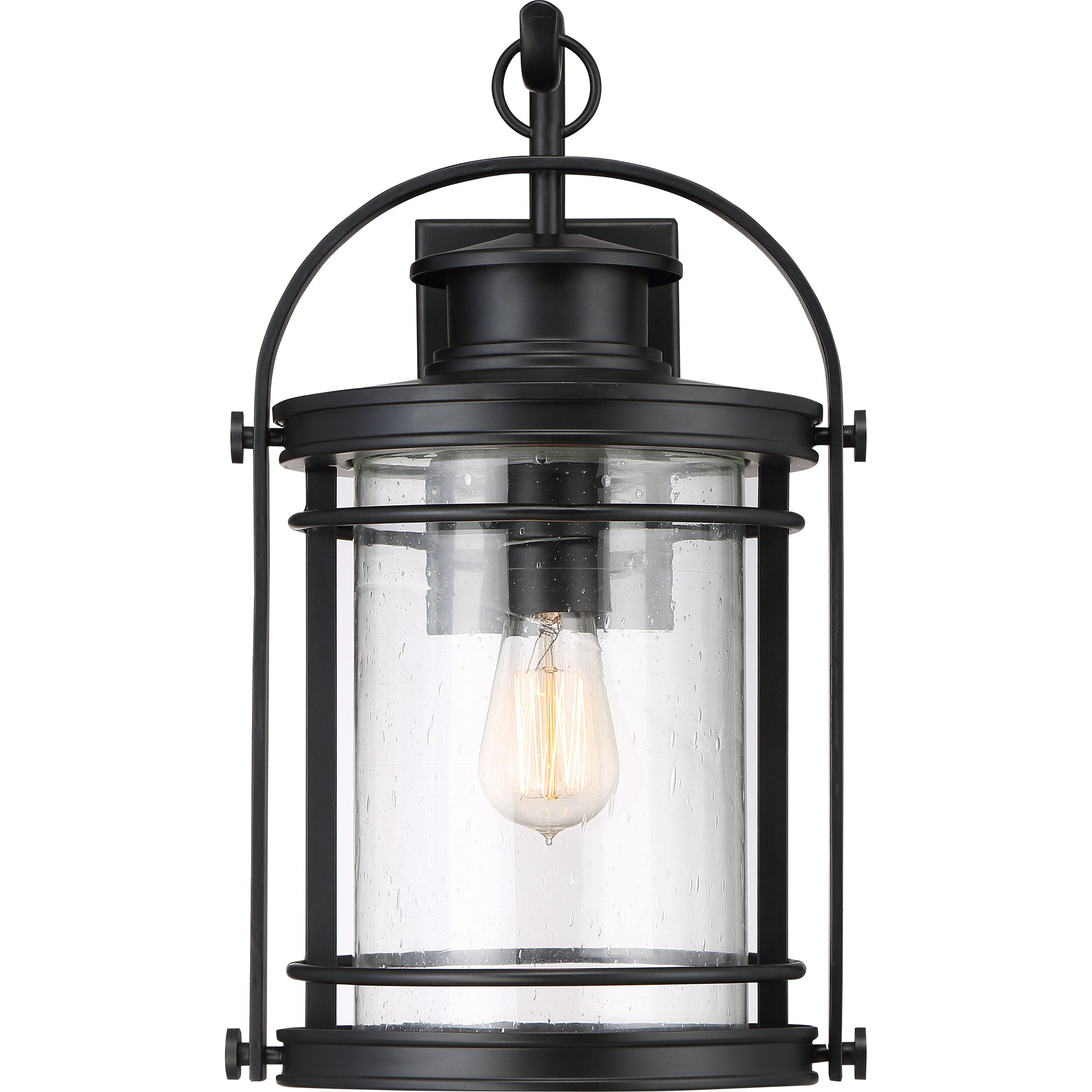 Booker 1 Light 18 inch Mystic Black Wall Lantern