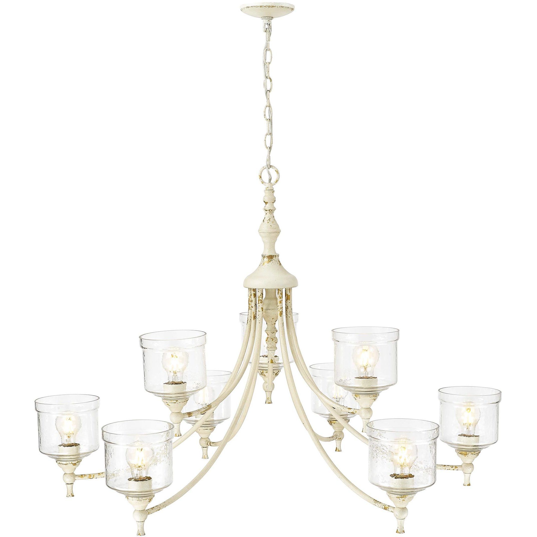 Keating 44 inch 60.00 watt Antique Ivory Chandelier Ceiling Light