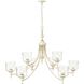 Keating 44 inch 60.00 watt Antique Ivory Chandelier Ceiling Light