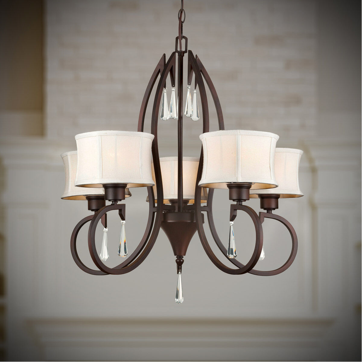 Aubrey 5 Light 24 inch Antique Bronze Chandelier Ceiling Light