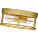 Canada 2 Light 12 inch Gold Flush Mount Ceiling Light