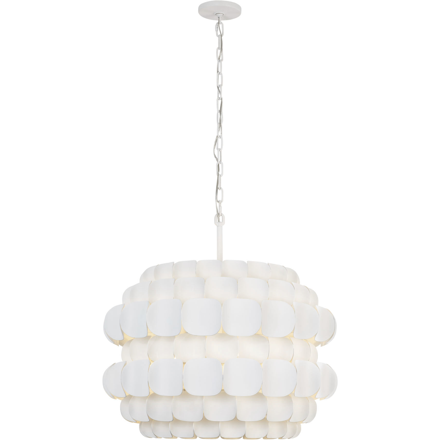 Swoon 6 Light 26.5 inch Matte White Pendant Ceiling Light, Smithsonian Collaboration