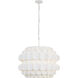 Swoon 6 Light 26.5 inch Matte White Pendant Ceiling Light, Smithsonian Collaboration