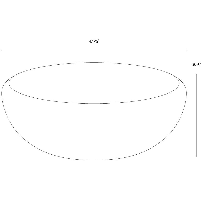 Iolite 47.25 X 16.5 inch Black Outdoor Coffee Table