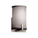 Textile LED 5.5 inch Brushed Nickel ADA Wall Sconce Wall Light, Half-Cylinder