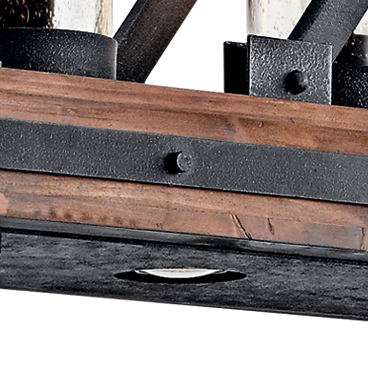 Colerne 8 Light 10.75 inch Auburn Stained Chandelier Linear Ceiling Light, Single