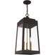 Oslo 3 Light 10.5 inch Bronze Outdoor Pendant Lantern