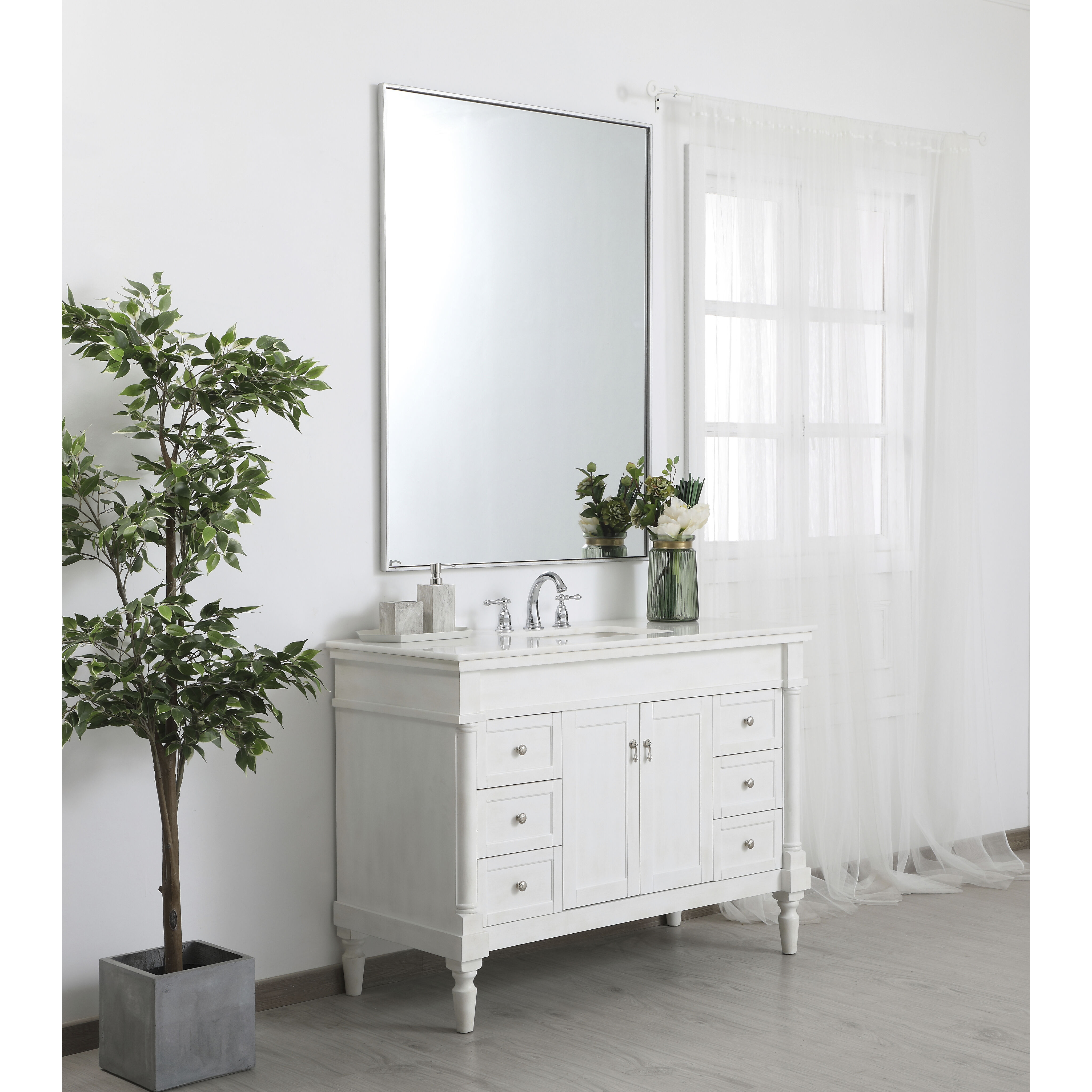 Monet 48 X 36 inch Silver Wall Mirror