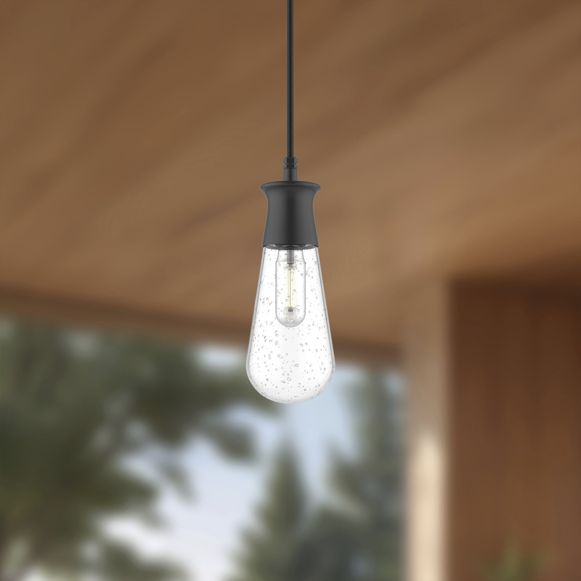 Alora Mood Marcel 1 Light 4.38 inch Textured Black Exterior Pendant