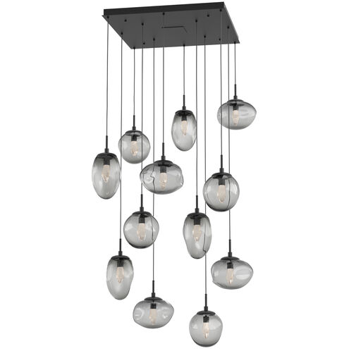 Cosmos LED LED Matte Black Chandelier Ceiling Light, Square Multi-Port