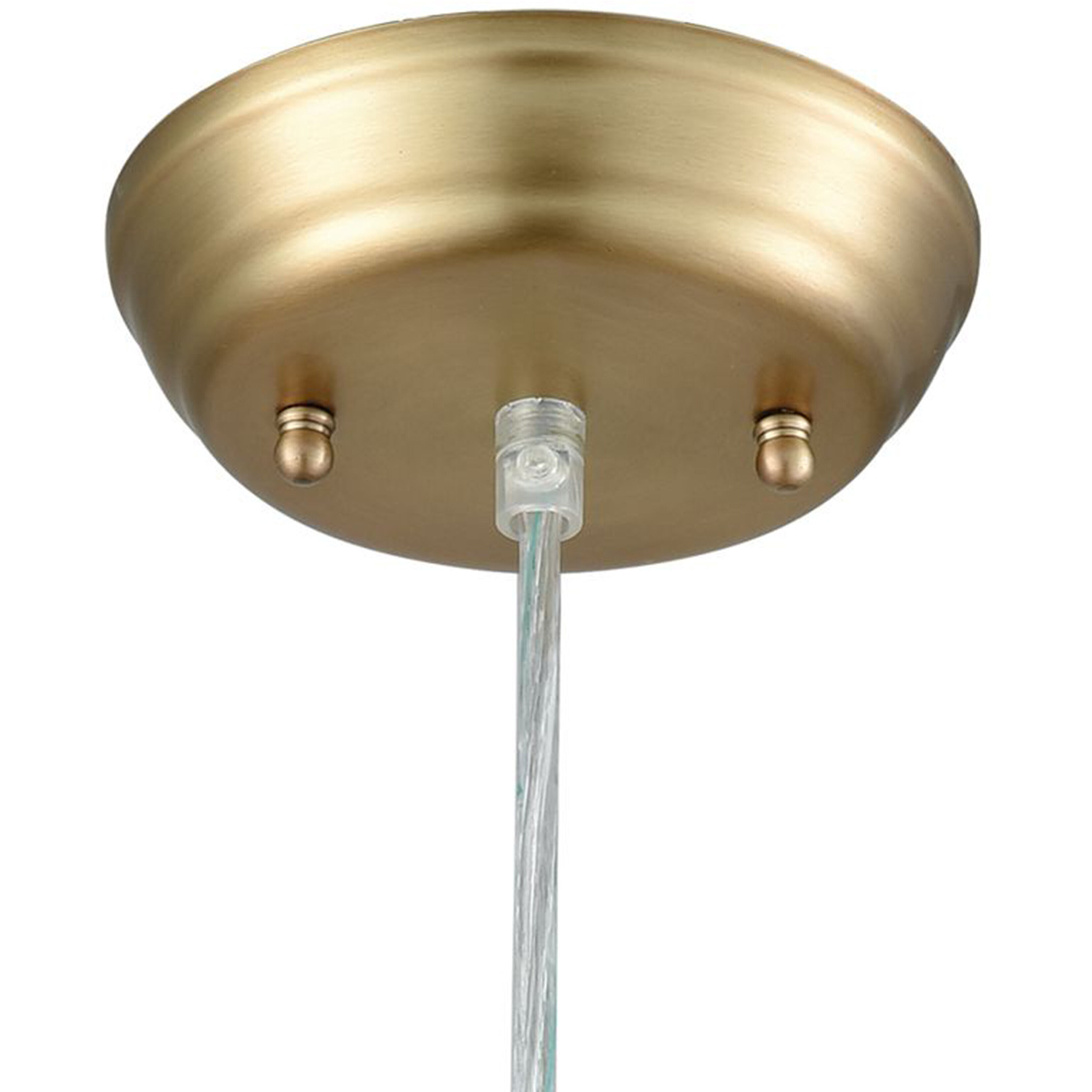 Spun Aluminum 1 Light 7 inch French Brass Mini Pendant Ceiling Light