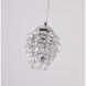 Canada 1 Light 6 inch Clear Single Pendant Lighting Ceiling Light, Pineapple Shape, Chrome Metal