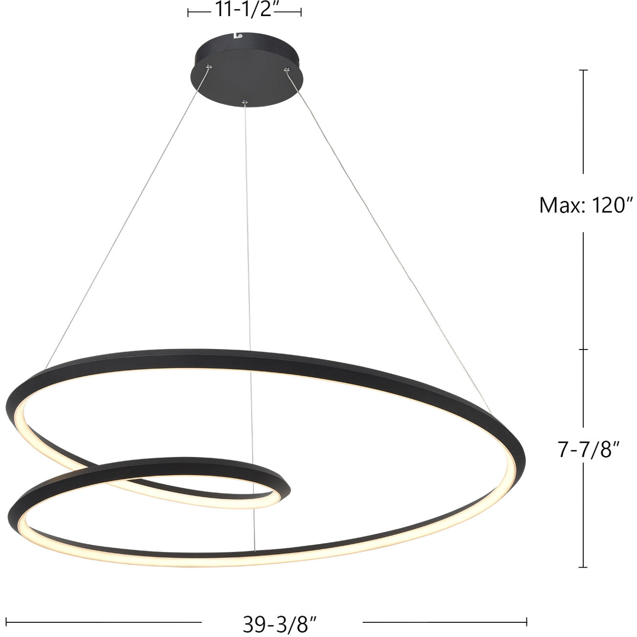 Ampersand Pendant Ceiling Light in Brushed Nickel