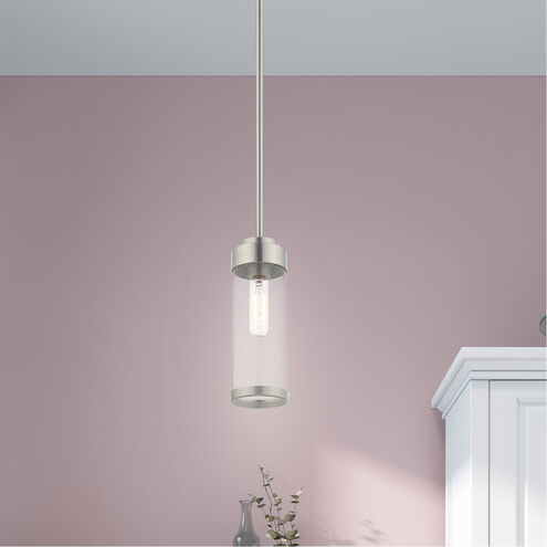 Hillcrest 1 Light 5 inch Brushed Nickel Mini Pendant Ceiling Light