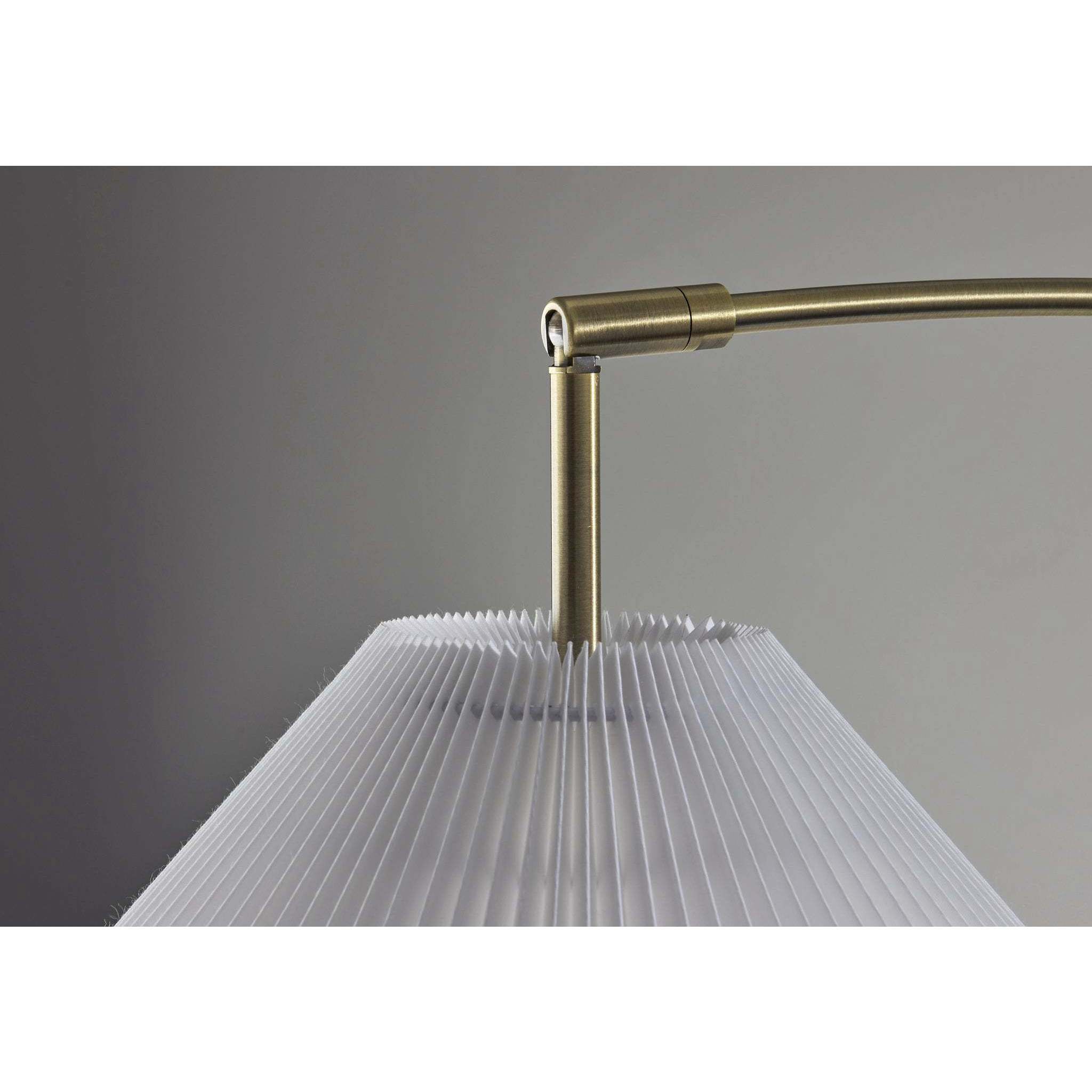 Delaney 76 inch 150.00 watt Antique Brass Arc Floor Lamp Portable Light