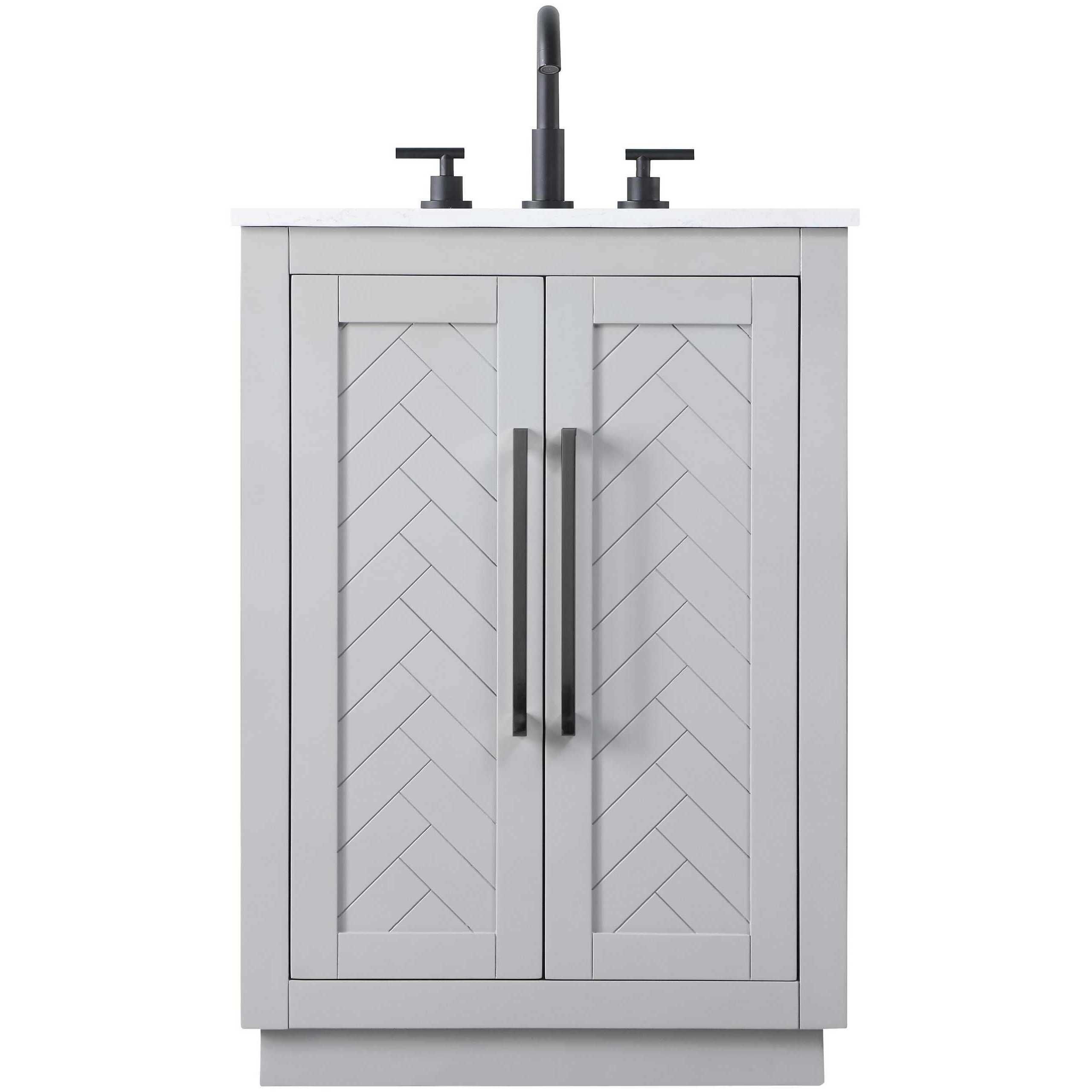 Chase 24 X 34 inch Grey Bathroom Vanity Cabinet