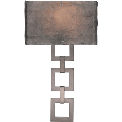 Carlyle 1 Light 11 inch Gilded Brass Cover Sconce Wall Light in Smoke Granite, Square Link