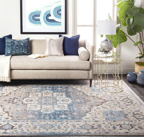 Ephesians 59 X 31 inch Blue Rug in 3 x 5, Rectangle
