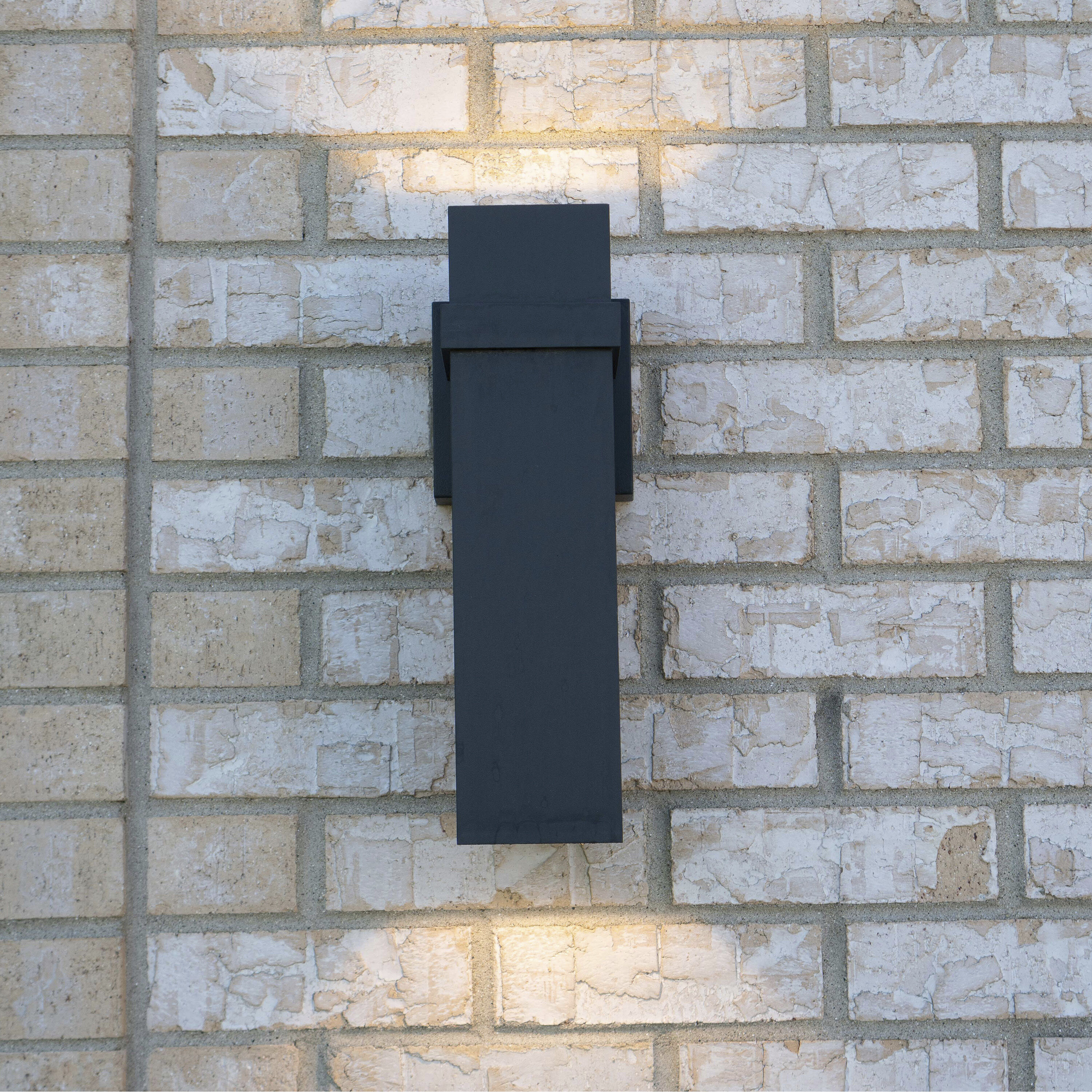Lavage LED 14 inch Textured Black Outdoor Wall