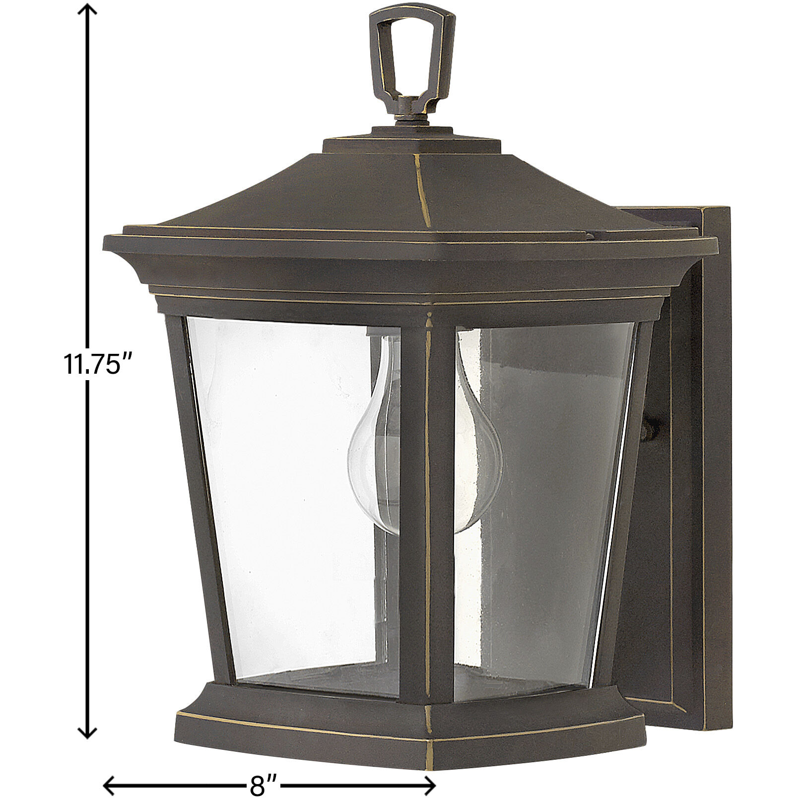 Bromley Outdoor Wall Mount Lantern in Oil Rubbed Bronze